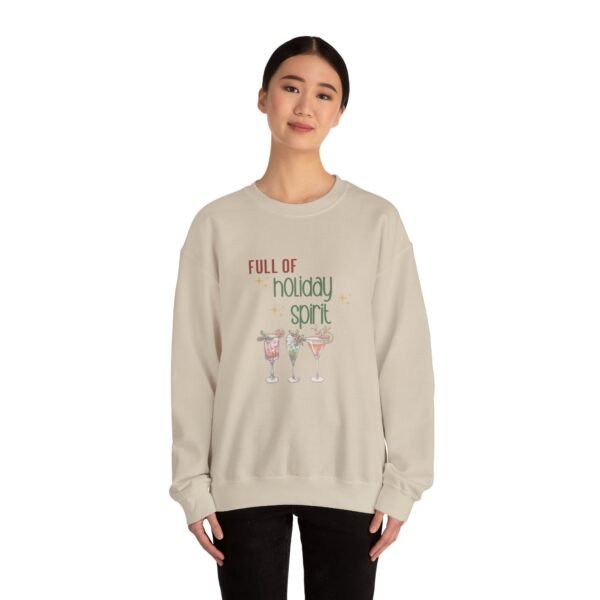 full of holiday spirit funny quote crewneck sweatshirt, christmas jumper, winter pullover, festive sweatshirt, holiday gift idea