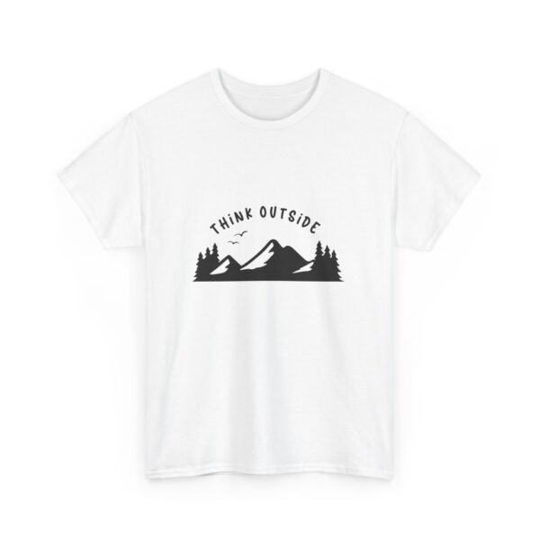 think outside hiking t shirt, unisex tee for outdoors lovers, adventure gift for friends, nature shirt, mountain hike top