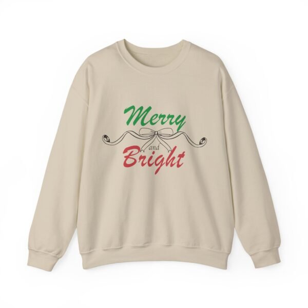 merry and bright holiday sweatshirt, unisex joyful winter pullover, holiday gift jumper, christmas crewneck, festive seasonal clothing