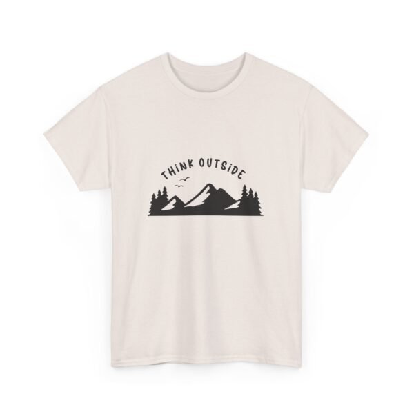 think outside hiking t shirt, unisex tee for outdoors lovers, adventure gift for friends, nature shirt, mountain hike top