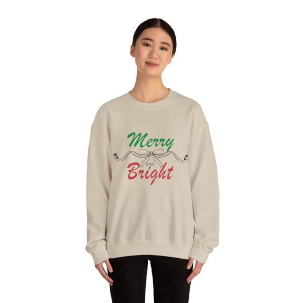 merry and bright holiday sweatshirt, unisex joyful winter pullover, holiday gift jumper, christmas crewneck, festive seasonal clothing