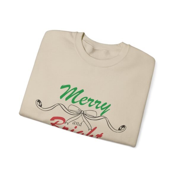 merry and bright holiday sweatshirt, unisex joyful winter pullover, holiday gift jumper, christmas crewneck, festive seasonal clothing