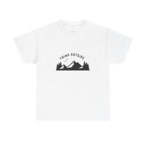 think outside hiking t shirt, unisex tee for outdoors lovers, adventure gift for friends, nature shirt, mountain hike top