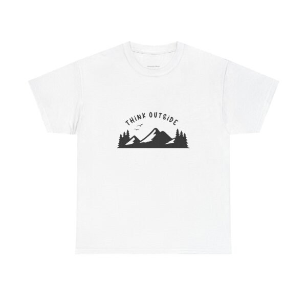think outside hiking t shirt, unisex tee for outdoors lovers, adventure gift for friends, nature shirt, mountain hike top